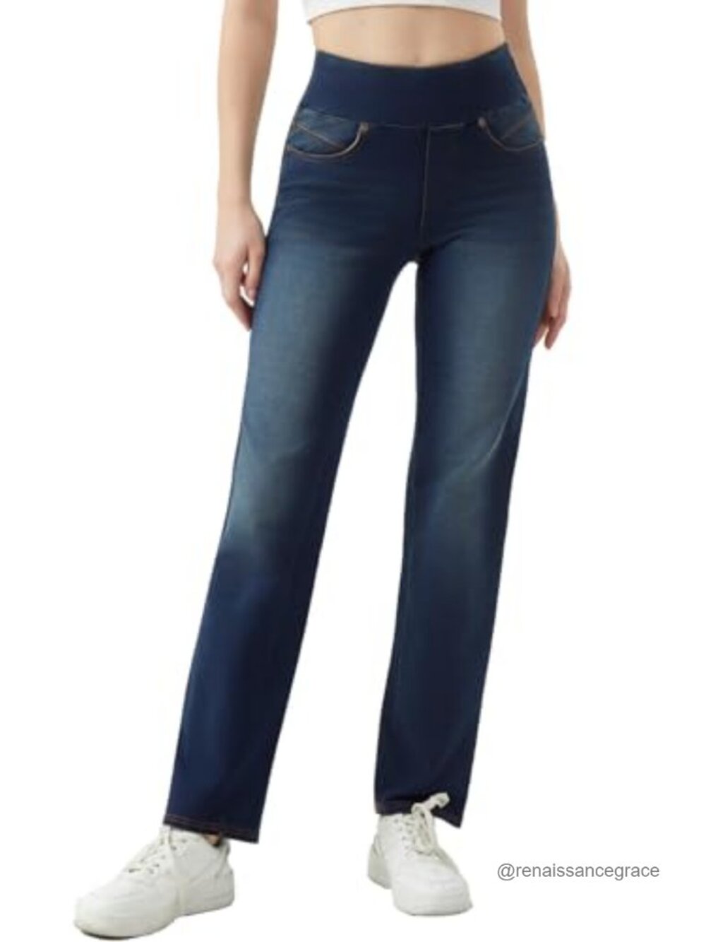 Women's High Waisted Flare Jeans Tummy Control Stretchy Denim Pants